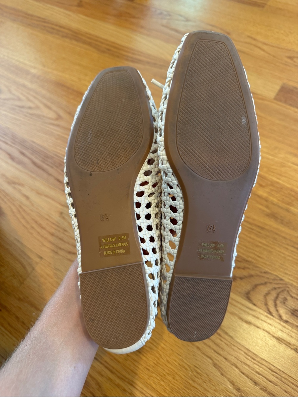Camila Coelho Woven Ballet Flats in Cream - Picture 3 of 5